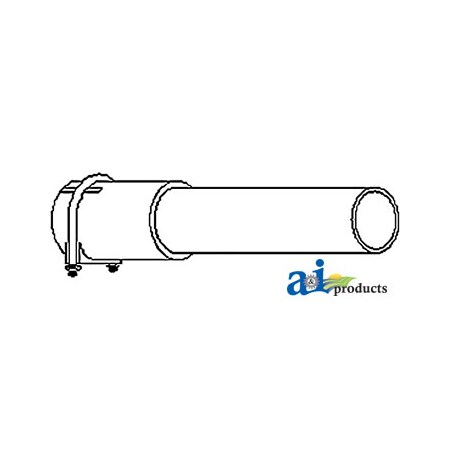 A & I Products Straight Pipe 5" x5" x27.5" A-S312X24